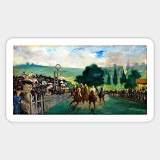 Horces Races at Longchamp, Paris 1866 Édouard Manet Sticker
